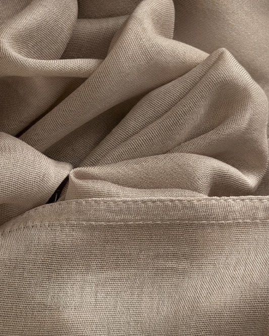 Premium Double Stitch Modal Hijab - Taupe