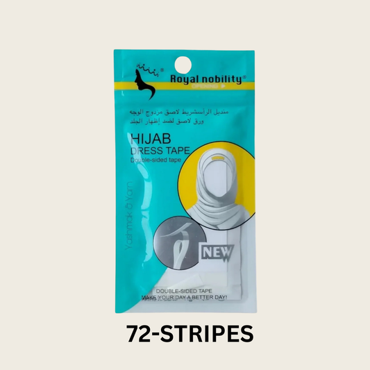 Hijab Tape Double-Sided – Strong Hold, Invisible Finish  (72 Stripes)