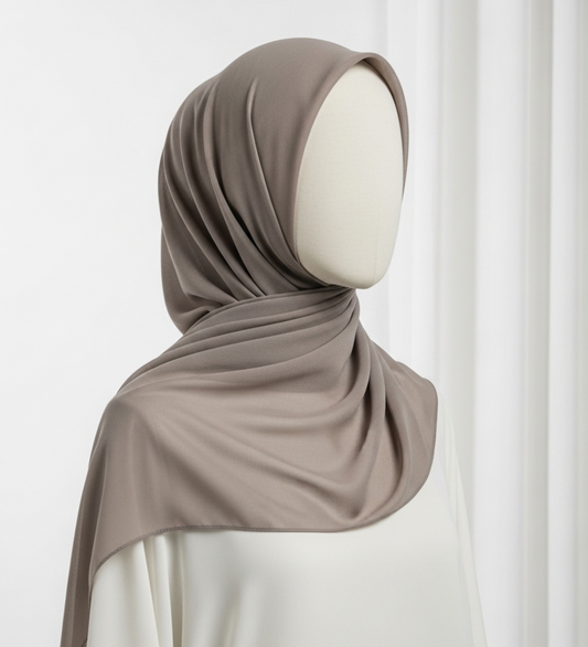 Premium Chiffon Hijab - Taupe