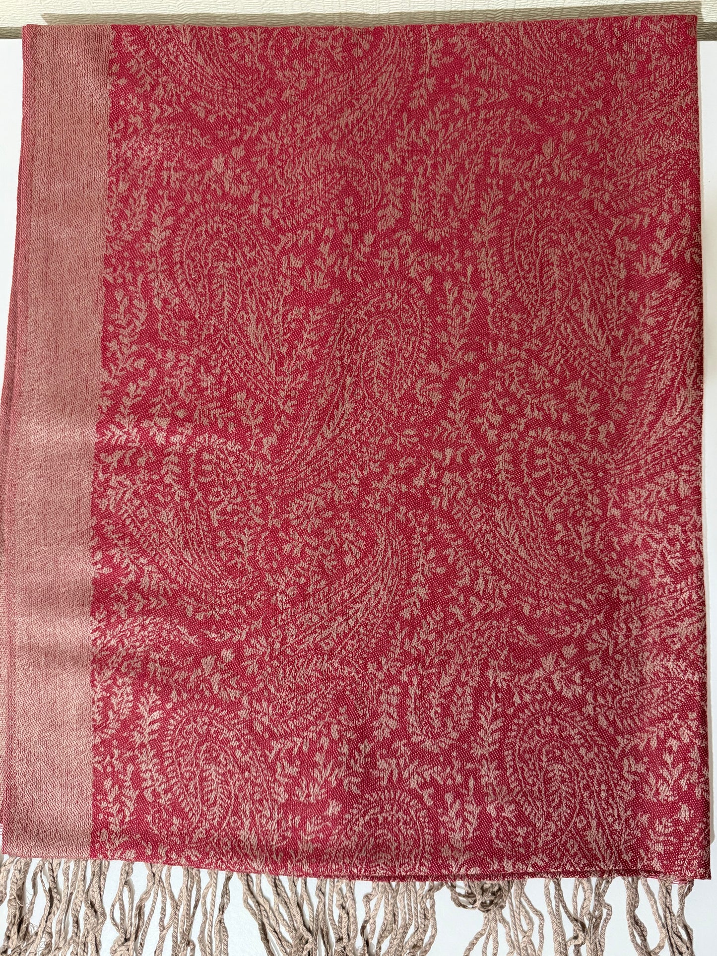 Burgundy Pashmina Hijab soft warm lightweight for women