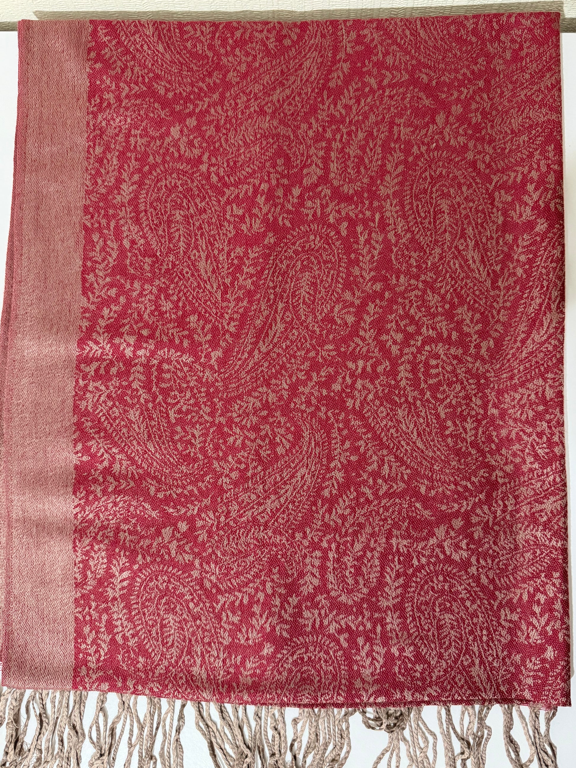 Burgundy Pashmina Hijab soft warm lightweight for women