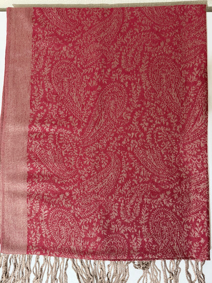 Burgundy Pashmina Hijab soft warm lightweight for women