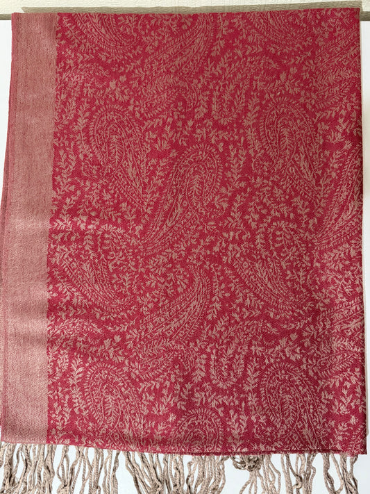 Burgundy Pashmina Hijab soft warm lightweight for women