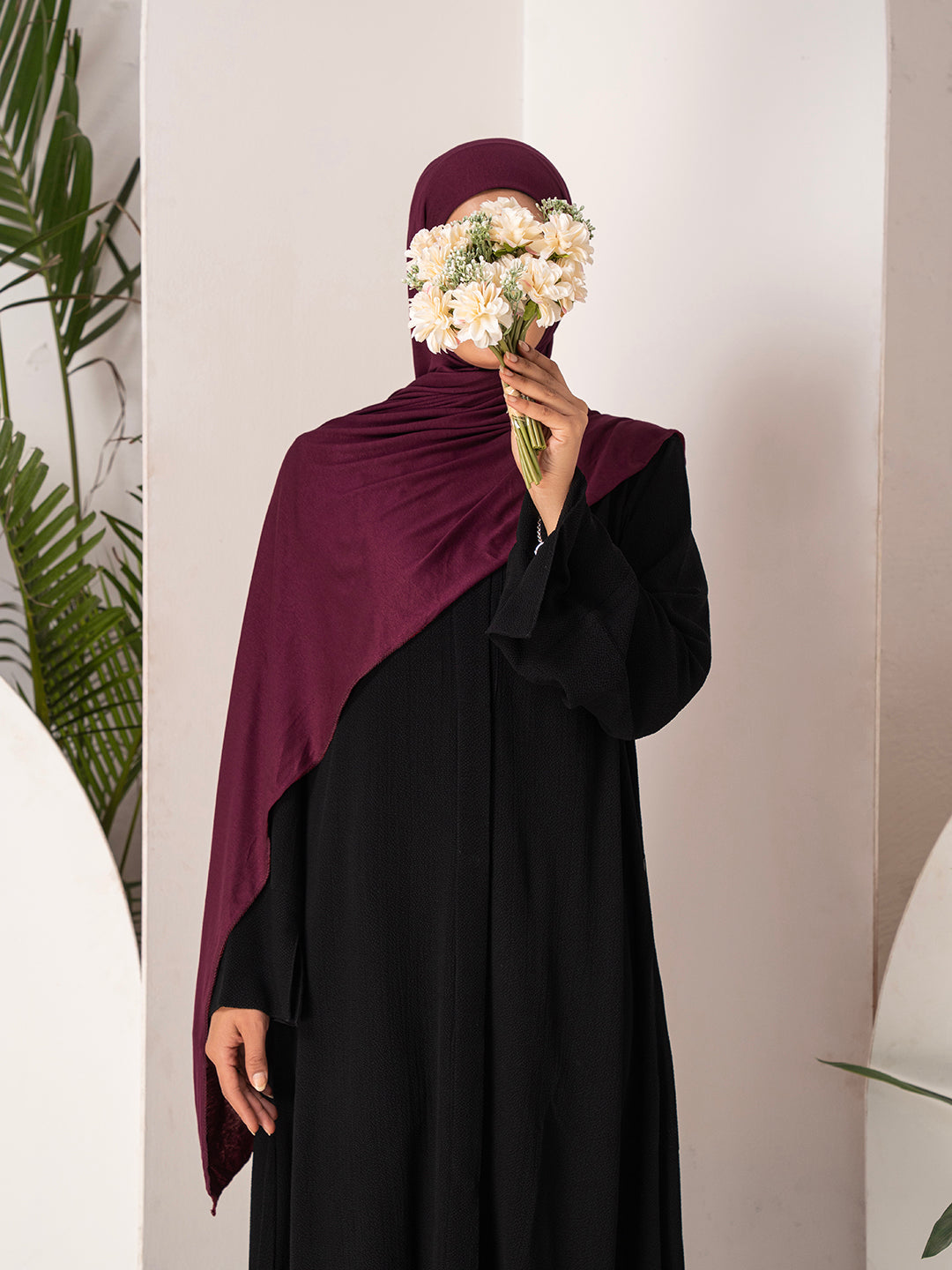 Premium Jersey Hijab - Burgundy