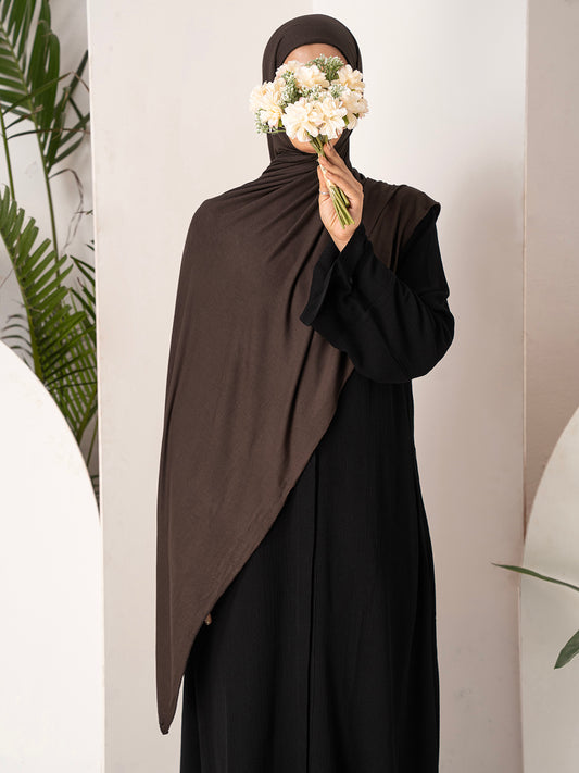 Premium Jersey Hijab - Dark Brown