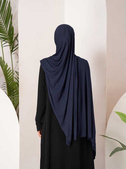 Premium Jersey Hijab - Navy Blue