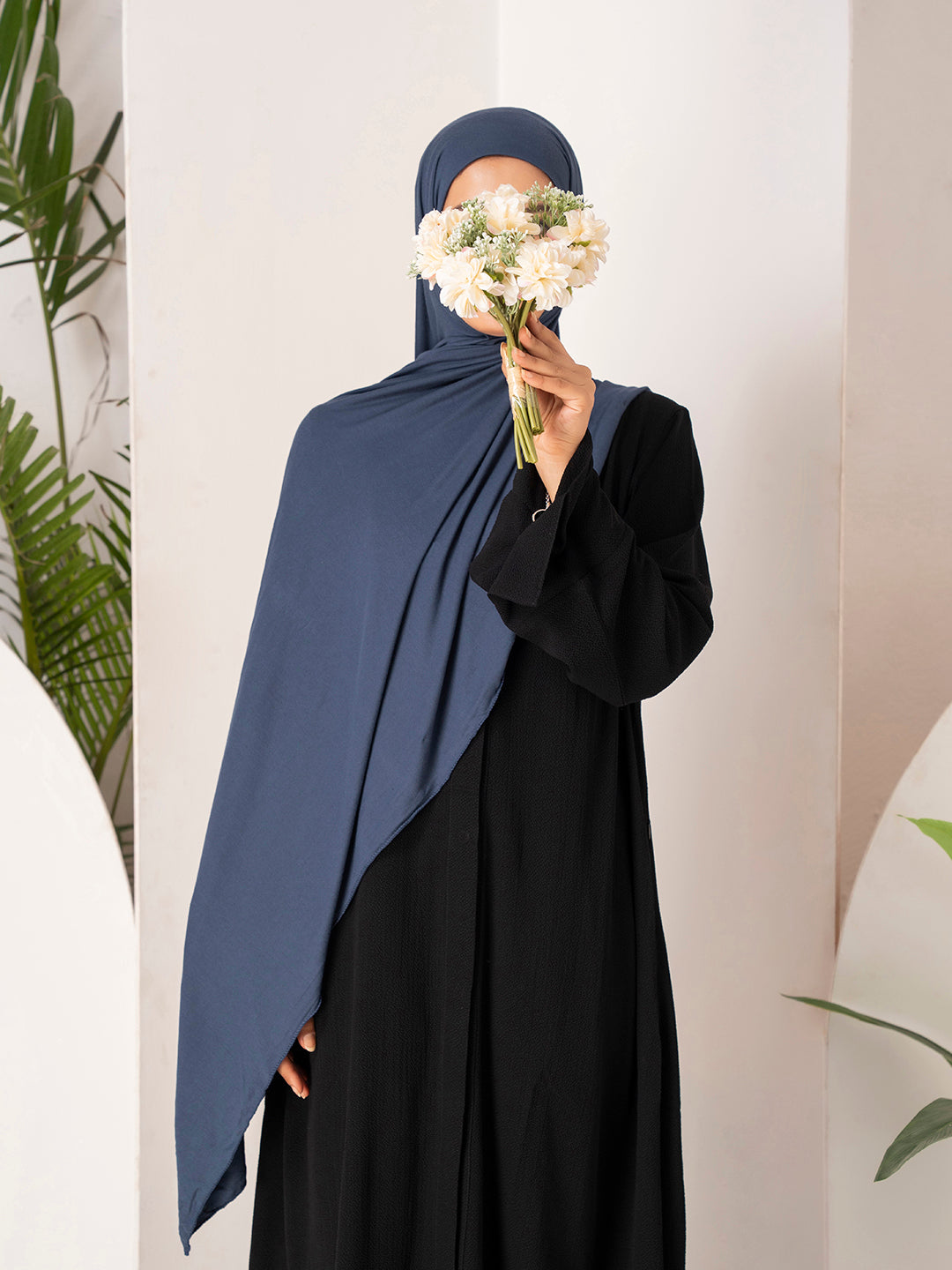 Premium Jersey Hijab - Denim Blue