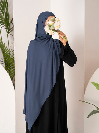 Premium Jersey Hijab - Denim Blue