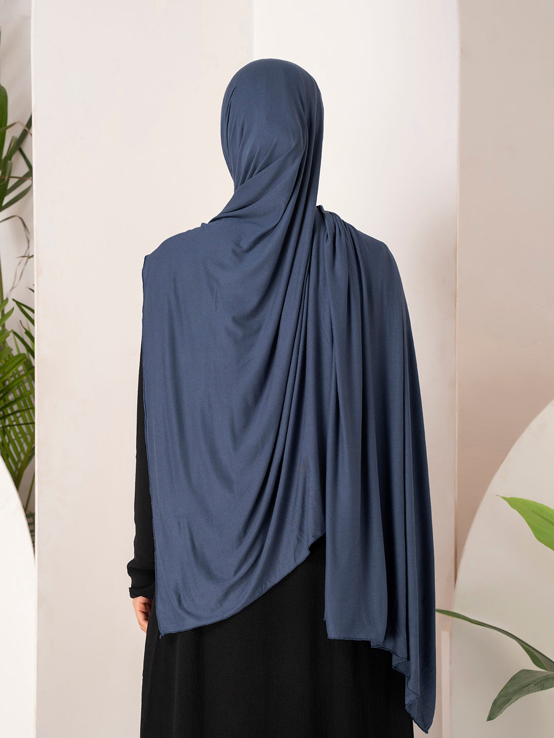 Premium Jersey Hijab - Denim Blue