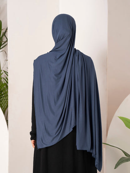 Premium Jersey Hijab - Denim Blue