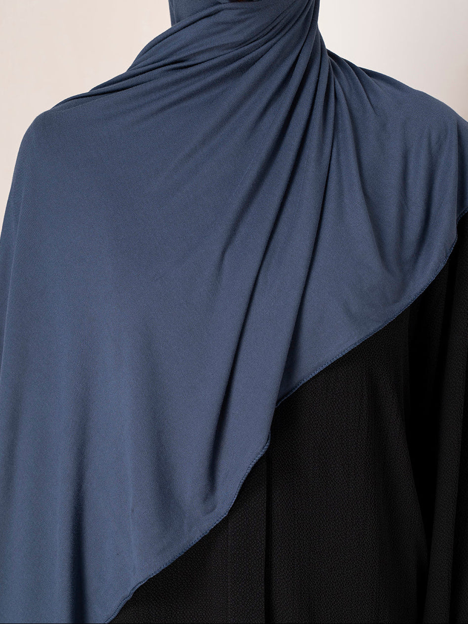 Premium Jersey Hijab - Denim Blue