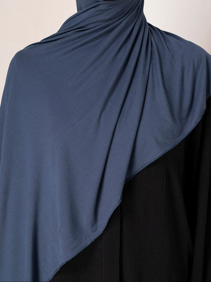 Premium Jersey Hijab - Denim Blue