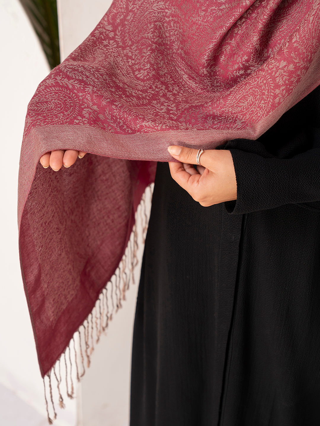 Burgundy Pashmina Hijab