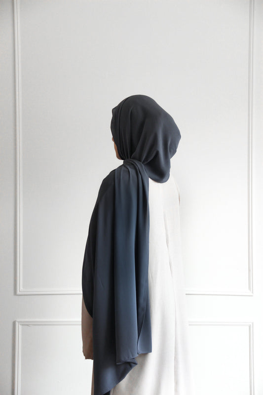 Premium Chiffon Hijab -  Dark Grey