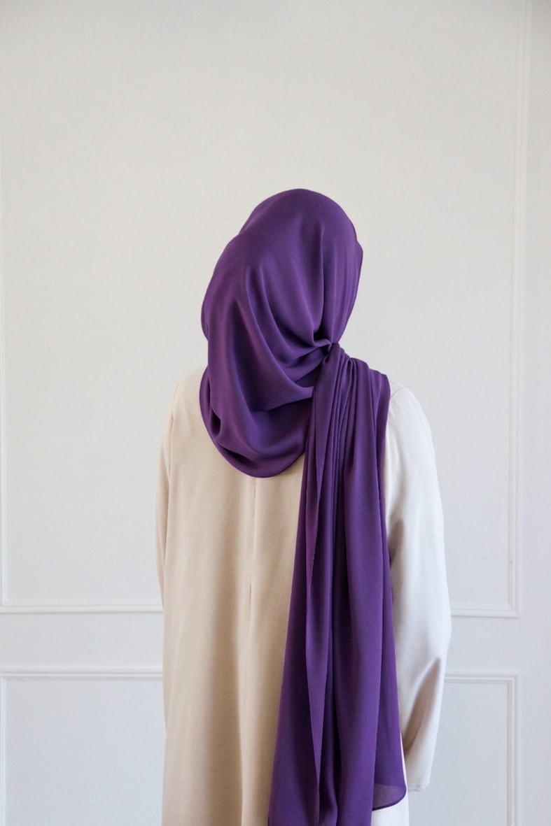 Premium Chiffon Hijab - EGGPLANT
