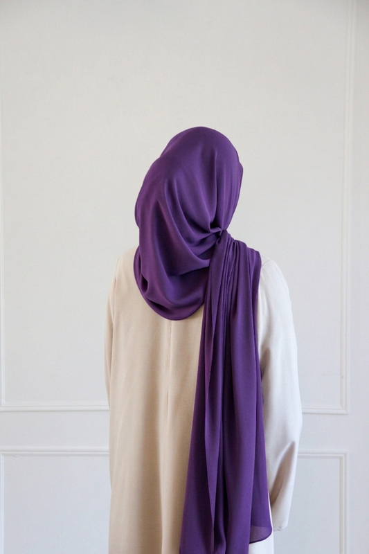 Premium Chiffon Hijab - EGGPLANT