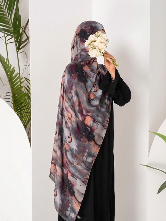 WaterColour Modal Hijab- Classic