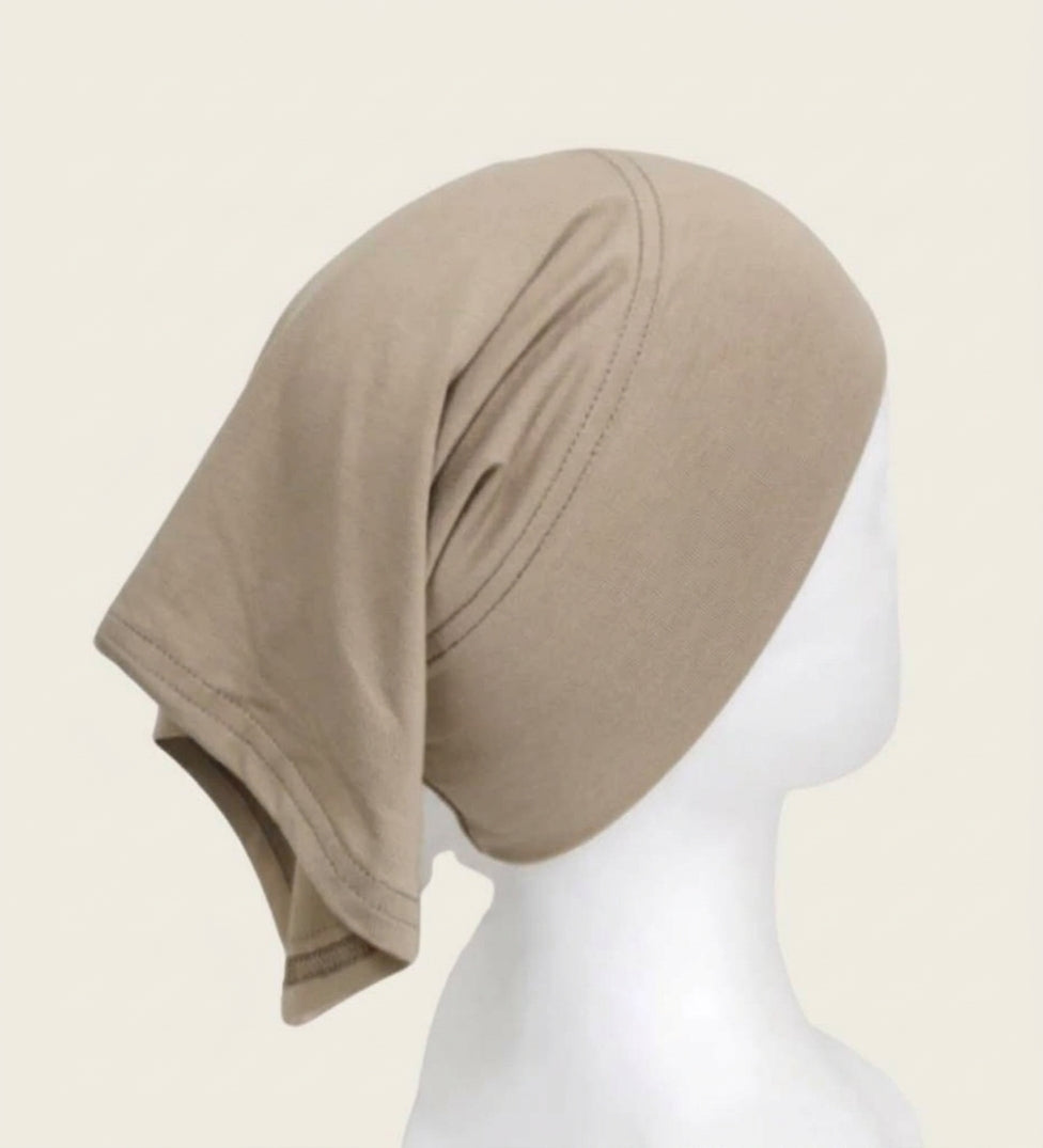 Bamboo Jersey Tube Hijab Cap- Coffee
