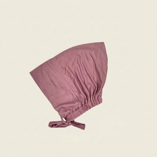 Bamboo Tie Back Hijab Cap- Dusty Pink