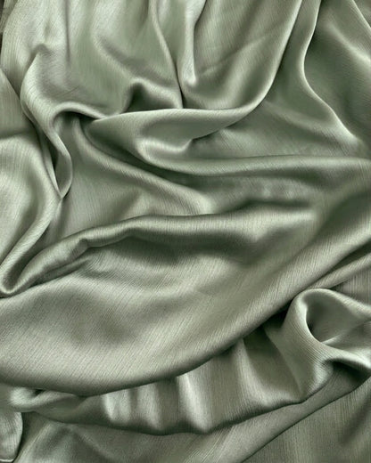 Muna  Satin Crinkle Hijab - Mint Green