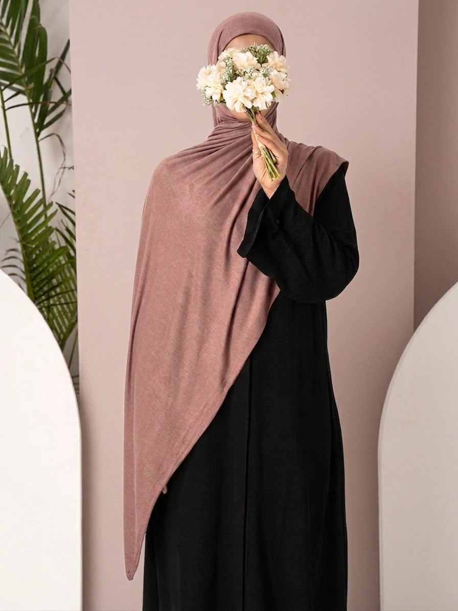 Premium Jersey Hijab - Deep Taupe