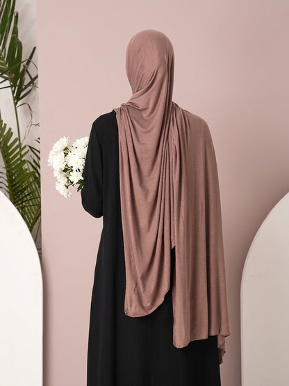 Premium Jersey Hijab - Deep Taupe