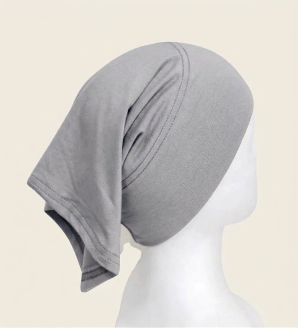 Bamboo Jersey Tube Hijab Cap- Light Grey