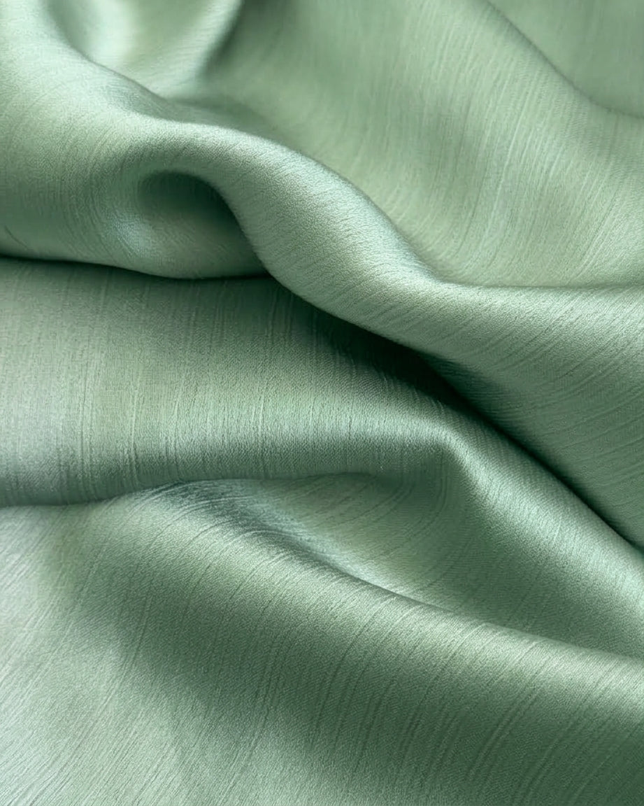 Muna  Satin Crinkle Hijab - Mint Green