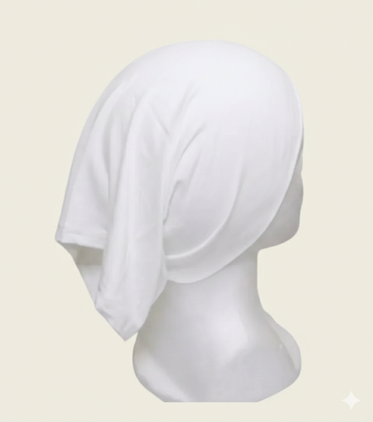 Bamboo Jersey Tube Hijab Cap- White
