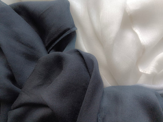 Modal Ombre Hijab- Charcoal Mist
