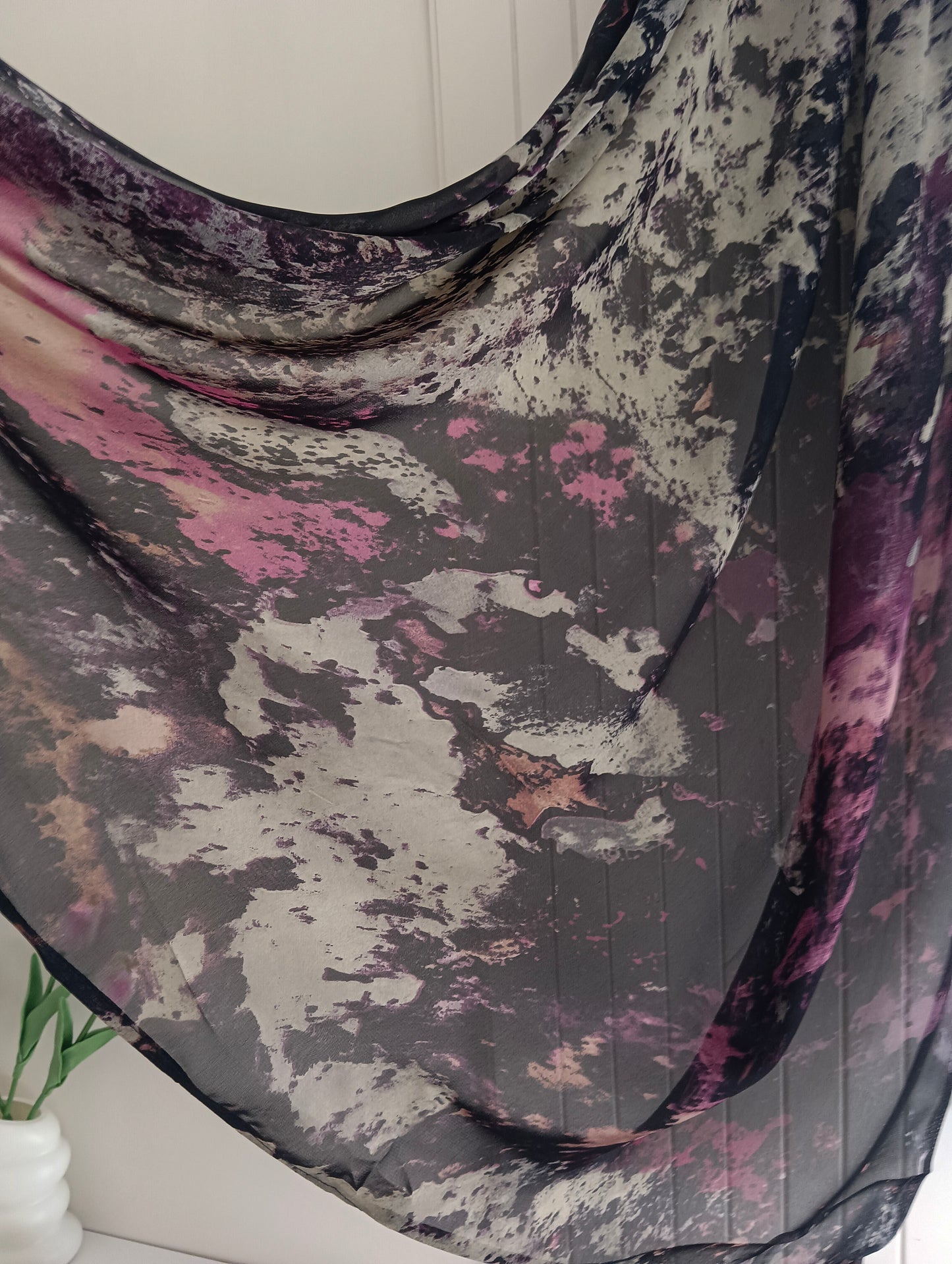 WaterColour Print Silk Chiffon Hijab