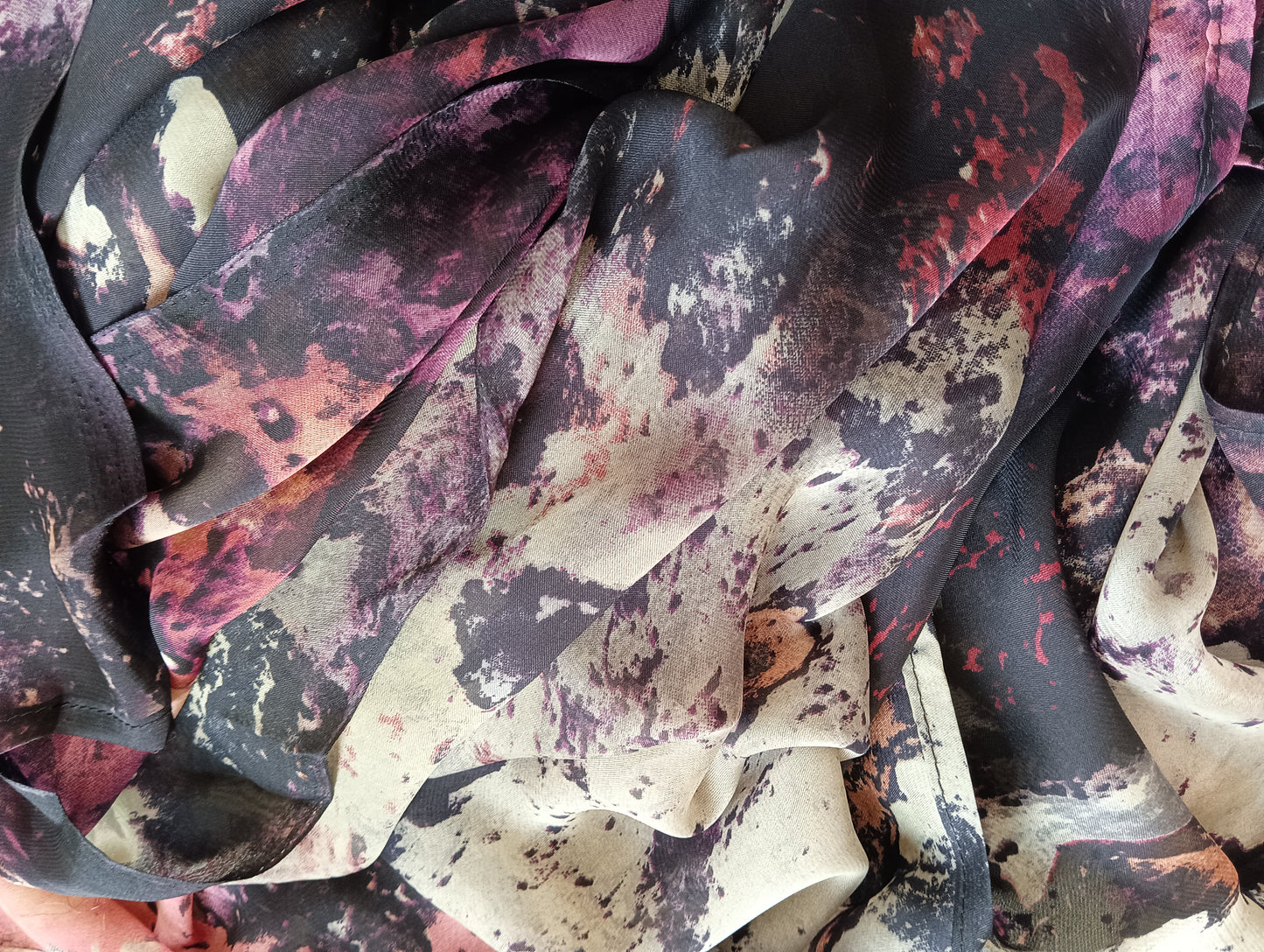 WaterColour Print Silk Chiffon Hijab