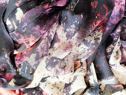 WaterColour Print Silk Chiffon Hijab