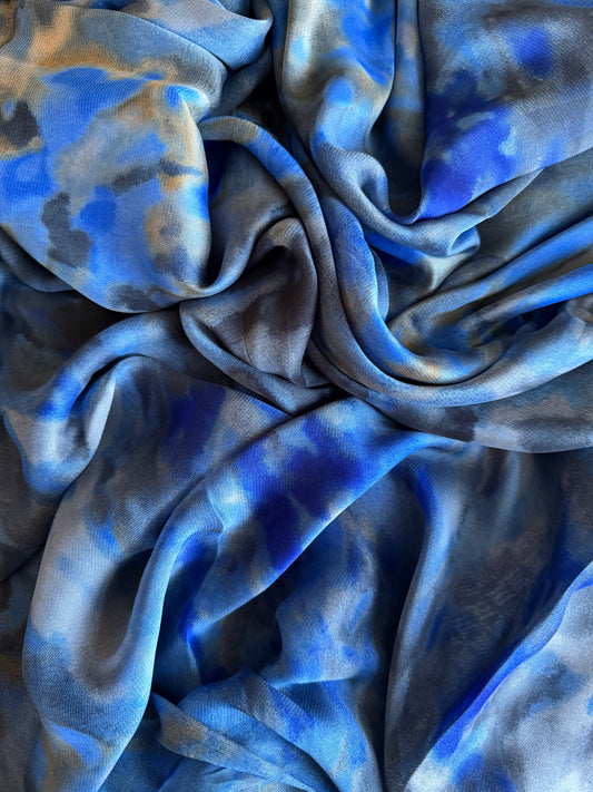 WaterColour Print Silk Chiffon Hijab