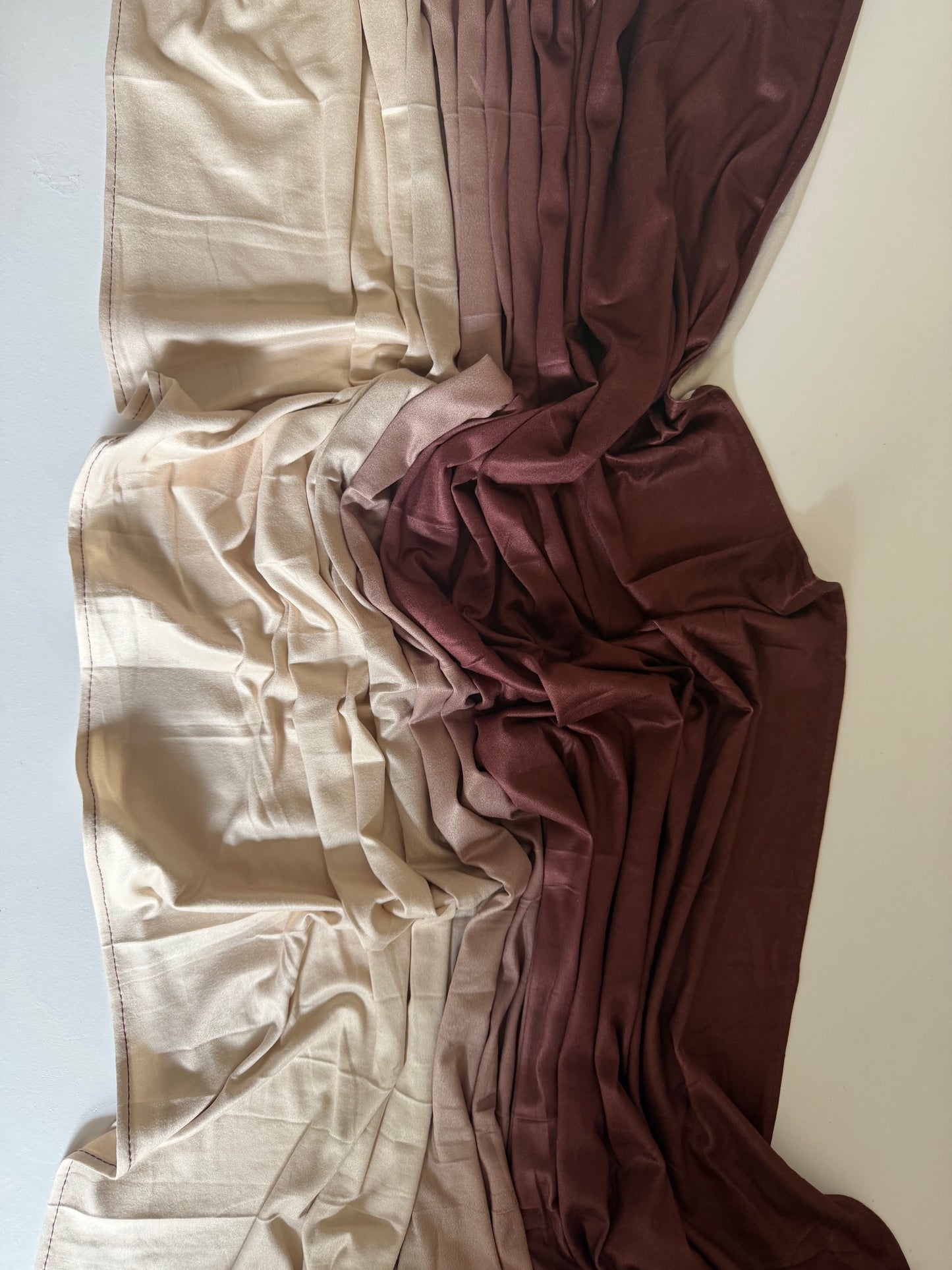 Ombre Jersey Hijab - Espresso Beige