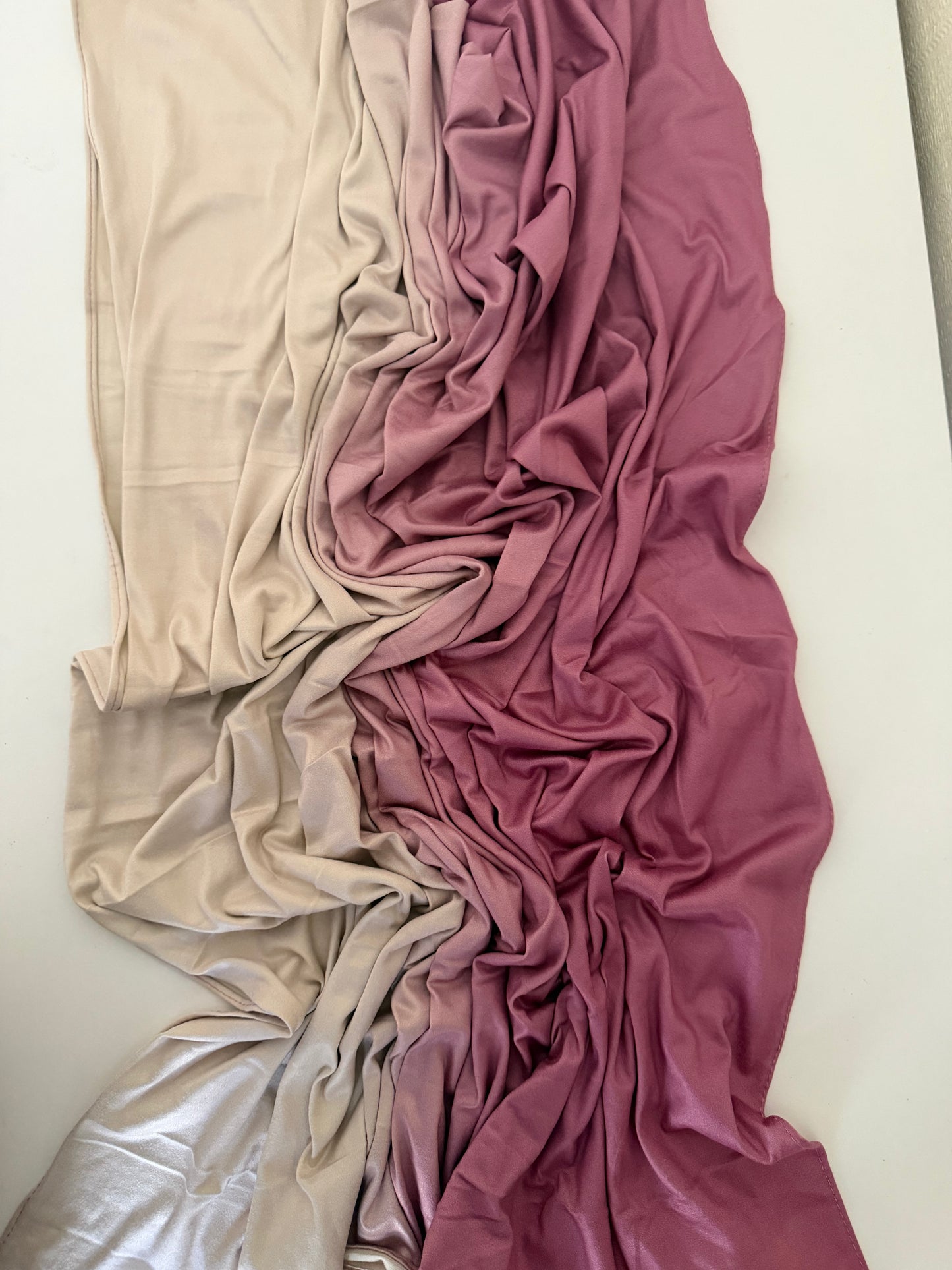 Ombre Jersey Hijab - Peach Blush
