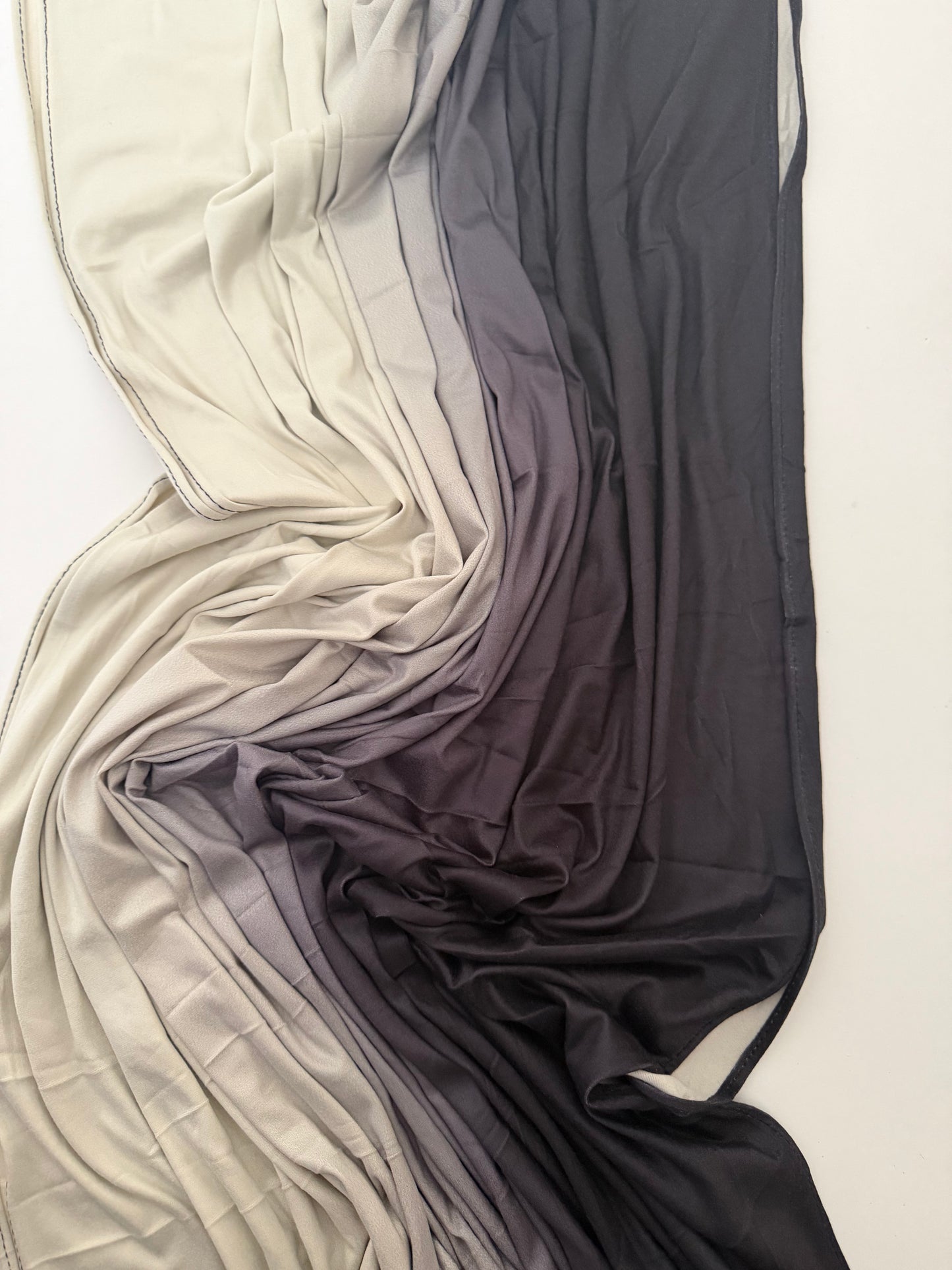 Ombre Jersey Hijab - Charcoal Mist
