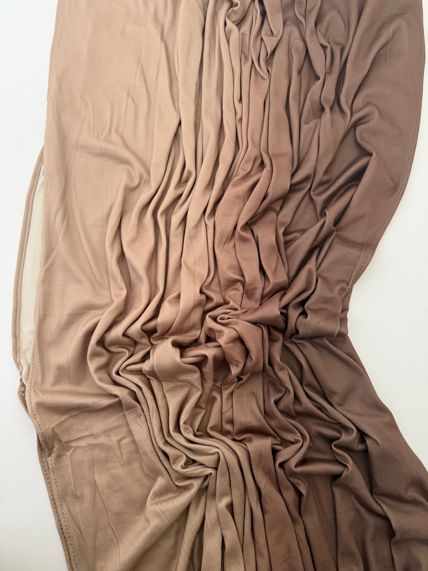 Ombre Jersey Hijab - Soft Mocha