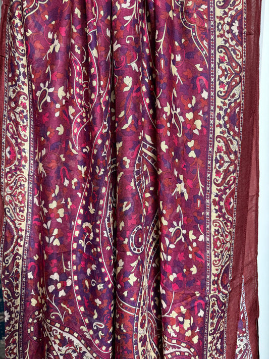 Burgundy Paisley Modal Hijab