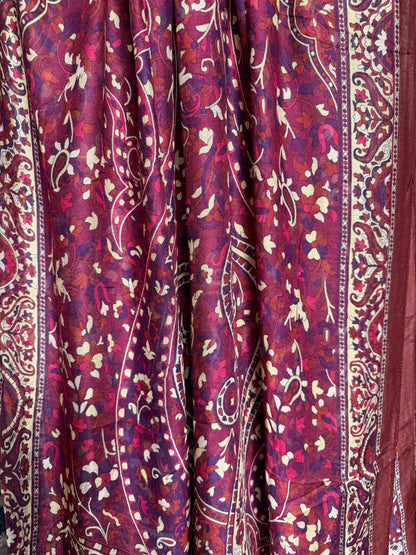Burgundy Paisley Modal Hijab