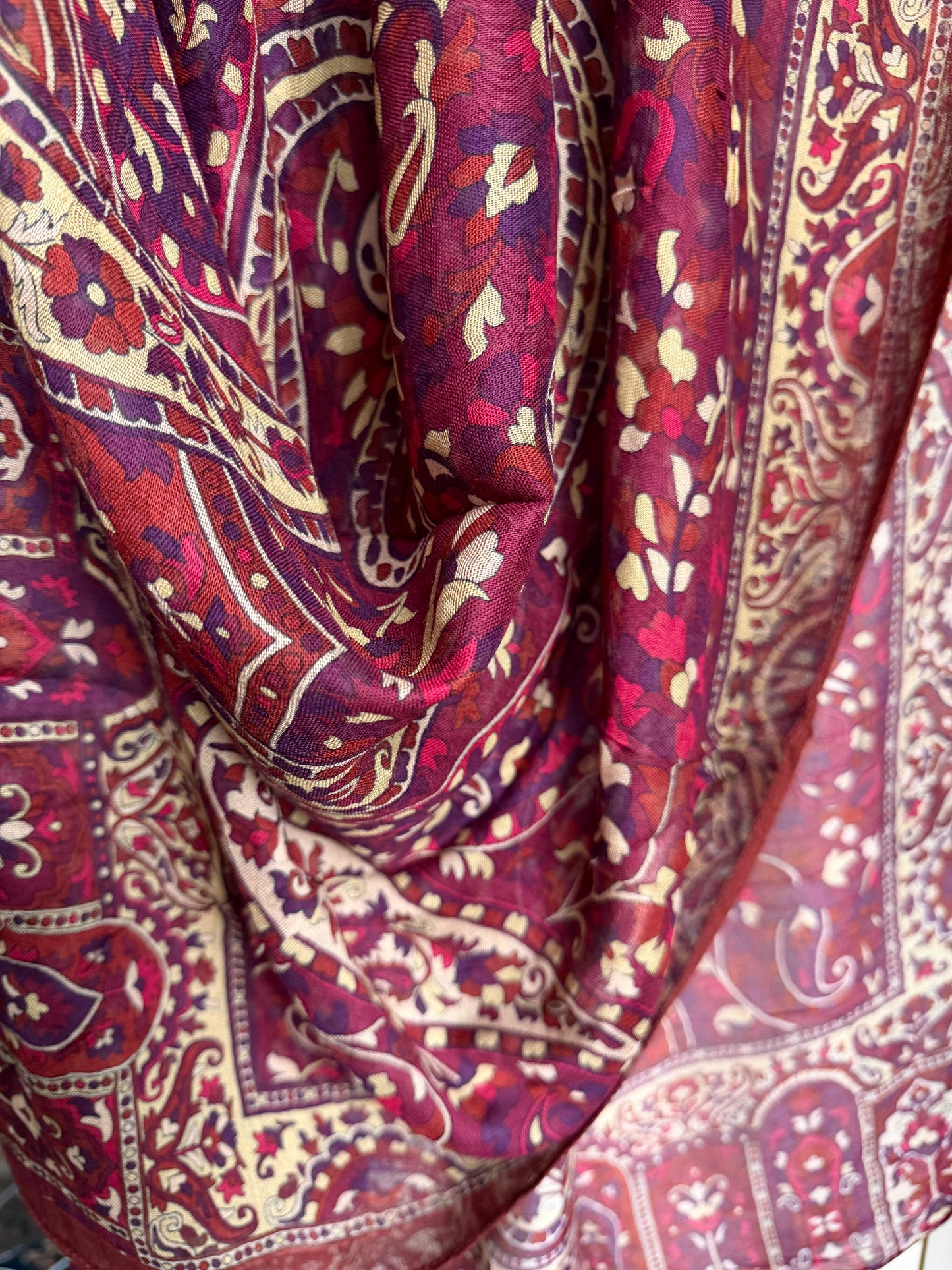 Burgundy Paisley Modal Hijab