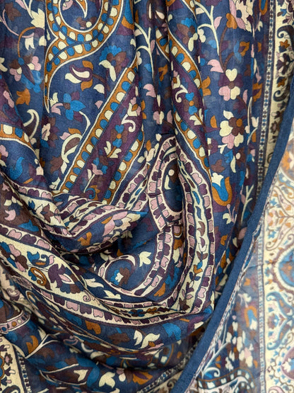 Navy Paisley Print Modal Hijab