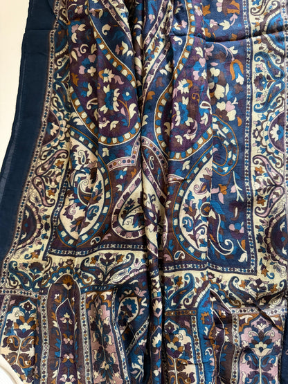 Navy Paisley Print Modal Hijab