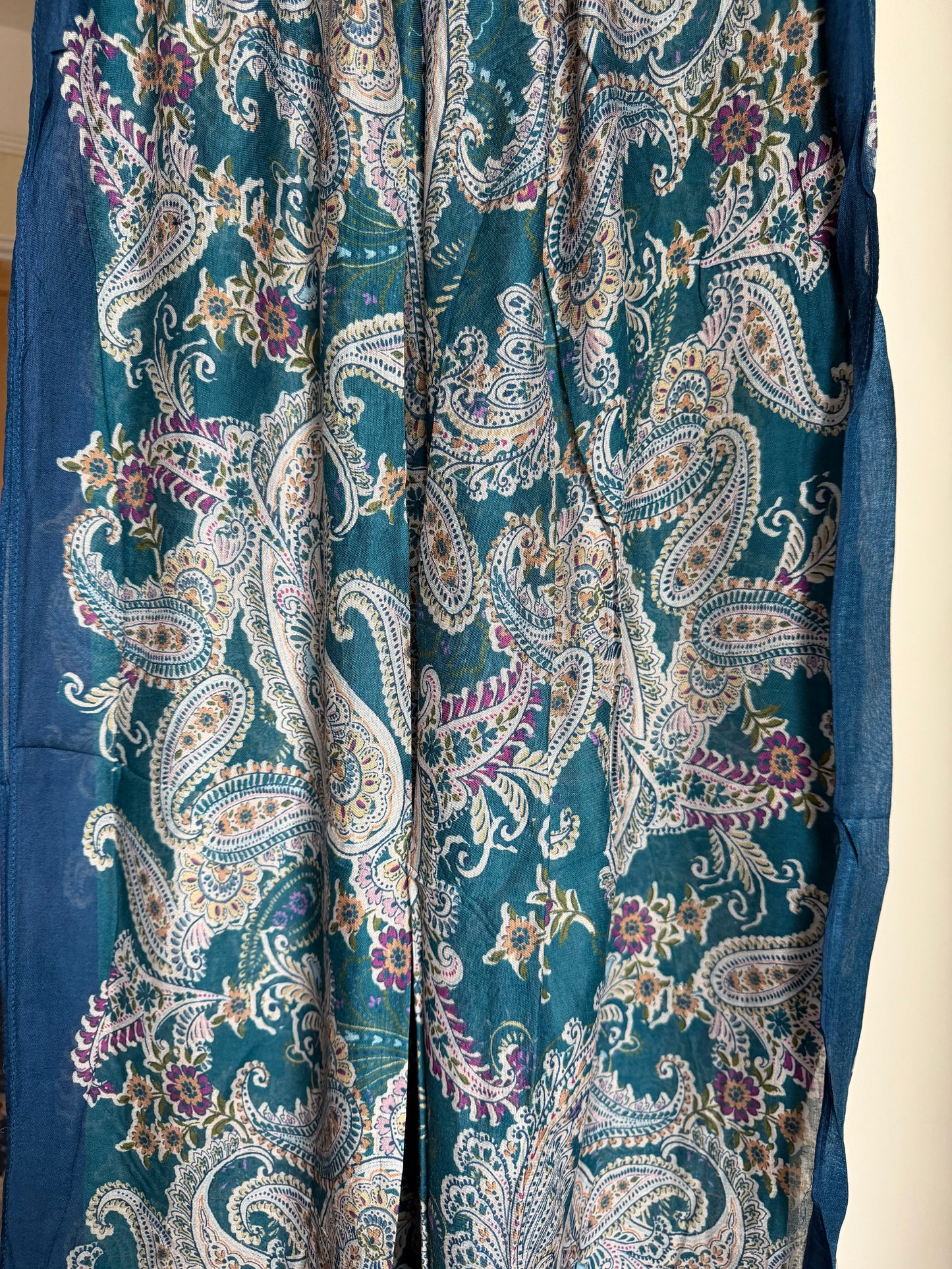 Teal Paisley Modal Hijab