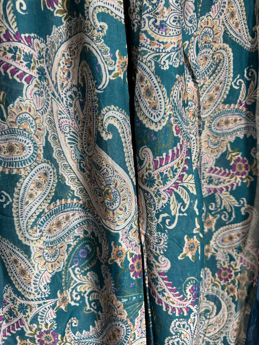 Teal Paisley Modal Hijab