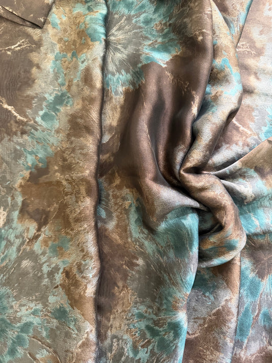 WaterColour Print Silk Chiffon Hijab