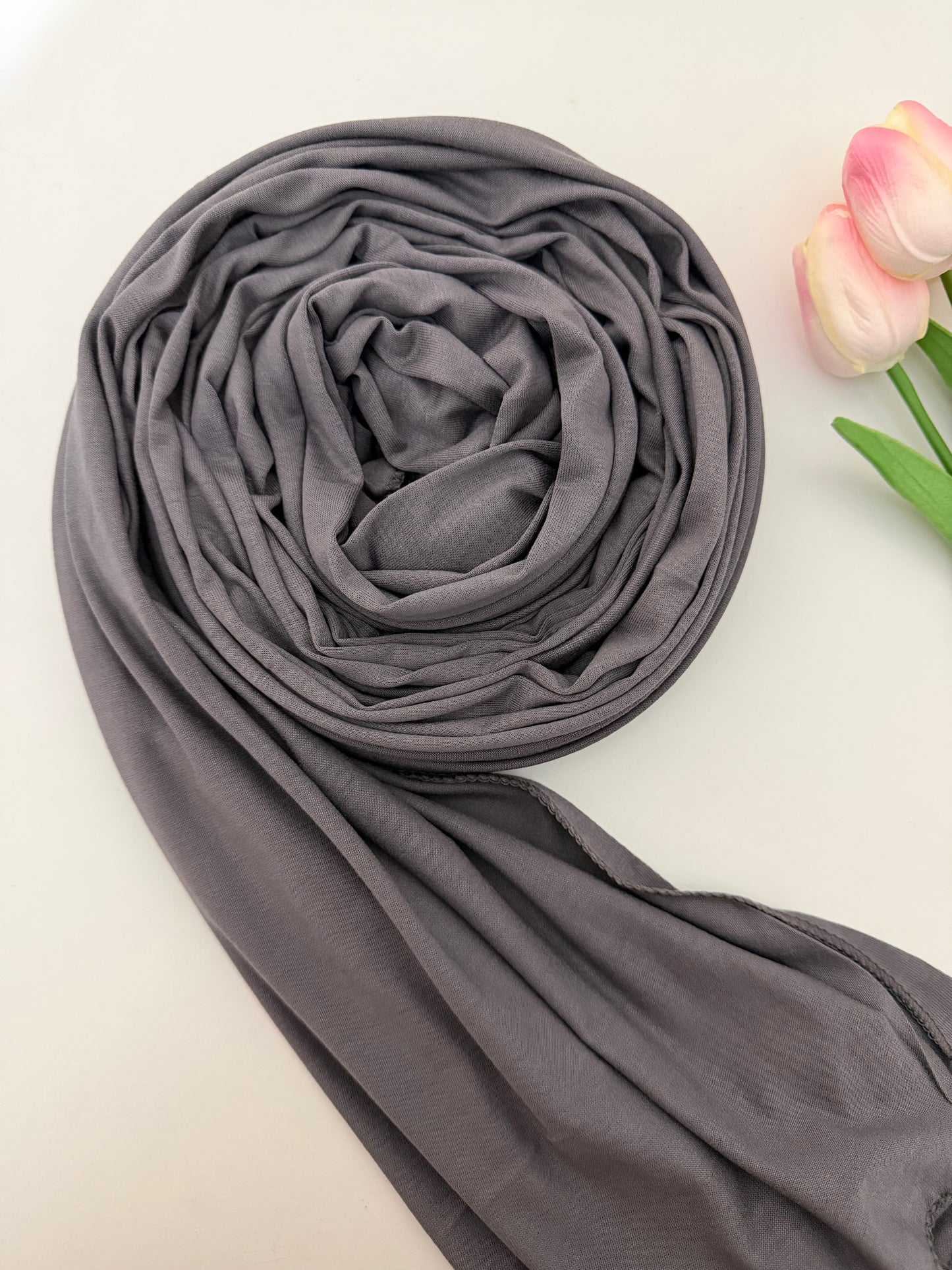 Premium Jersey Hijab - Dark Grey