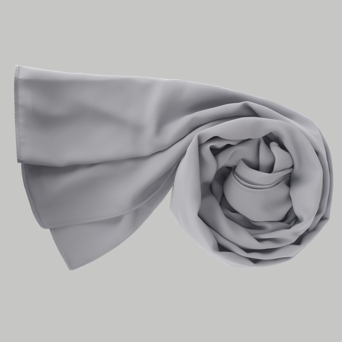 Premium light grey chiffon hijab