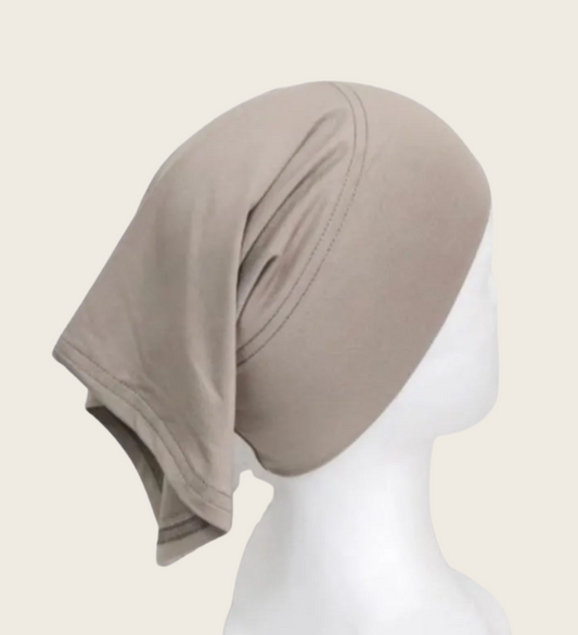 Soft Oatmeal Bamboo Hijab Tube Cap