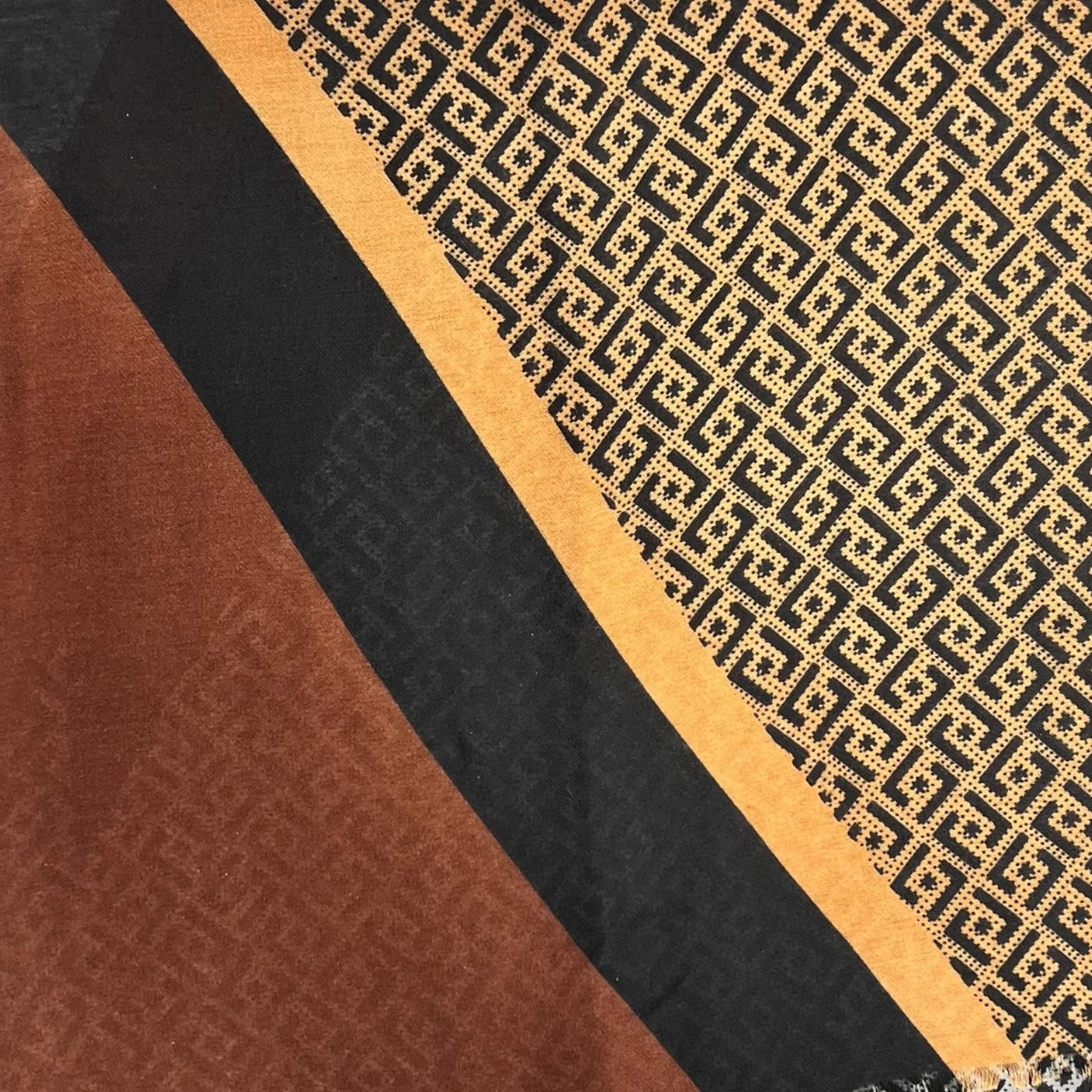 Geometric Print Hijab - Autumn Blend